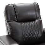 Fauteuil inclinable électrique Roomfitters avec ports de chargement USB, rangement dissimulé des accoudoirs, deux porte-gobelets et plateau pivotant à 360°