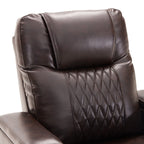 Fauteuil inclinable électrique Roomfitters avec ports de chargement USB, rangement dissimulé des accoudoirs, deux porte-gobelets et plateau pivotant à 360°