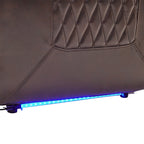 Fauteuil inclinable électrique Roomfitters avec ports de chargement USB, rangement dissimulé des accoudoirs, deux porte-gobelets et plateau pivotant à 360°