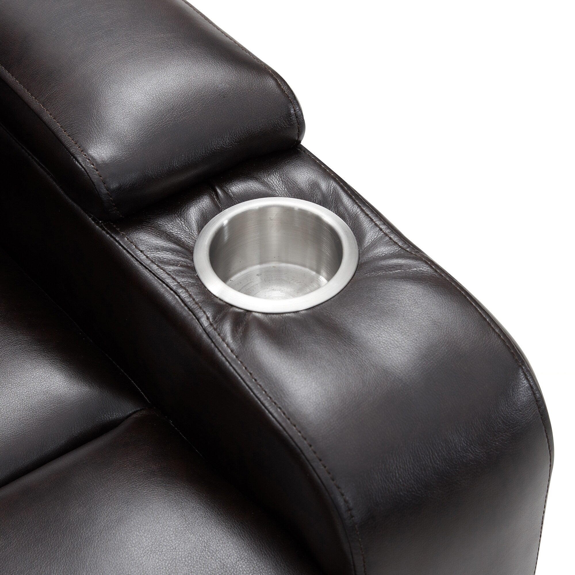 Fauteuil inclinable électrique Roomfitters avec ports de chargement USB, rangement dissimulé des accoudoirs, deux porte-gobelets et plateau pivotant à 360°