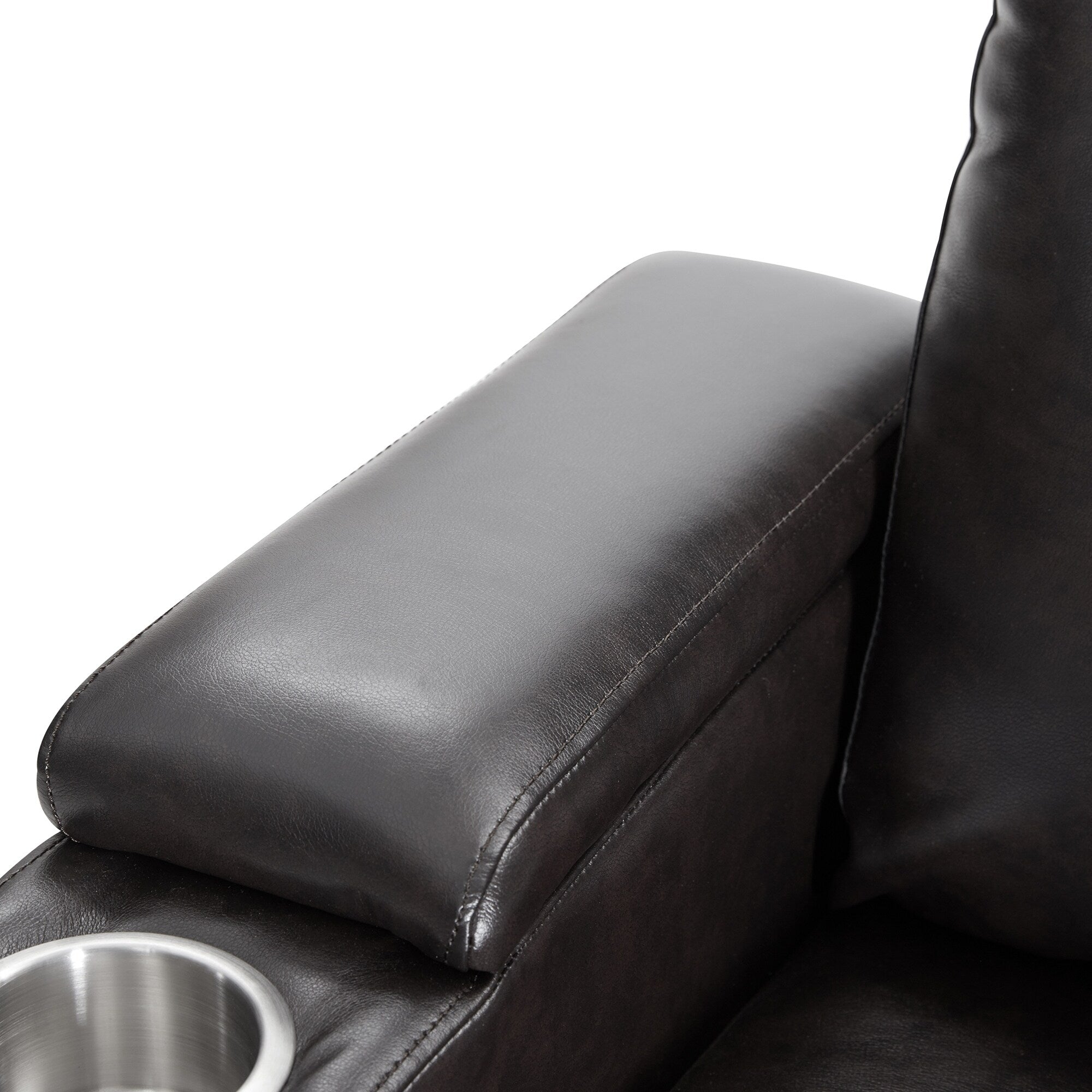 Fauteuil inclinable électrique Roomfitters avec ports de chargement USB, rangement dissimulé des accoudoirs, deux porte-gobelets et plateau pivotant à 360°
