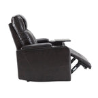 Fauteuil inclinable électrique Roomfitters avec ports de chargement USB, rangement dissimulé des accoudoirs, deux porte-gobelets et plateau pivotant à 360°