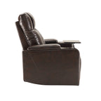 Fauteuil inclinable électrique Roomfitters avec ports de chargement USB, rangement dissimulé des accoudoirs, deux porte-gobelets et plateau pivotant à 360°