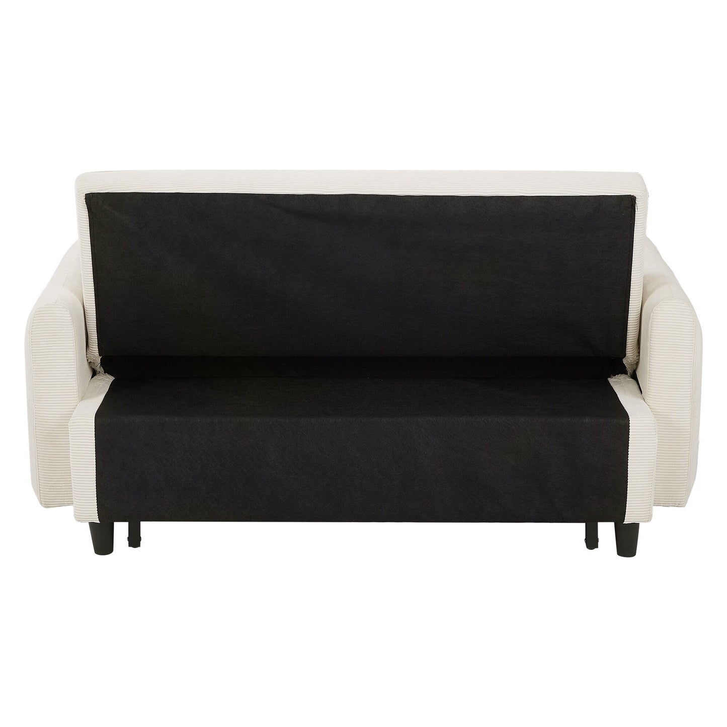 Canapé-lit convertible 2 places Roomfitters avec coussins et ports USB, canapé-lit moderne, beige