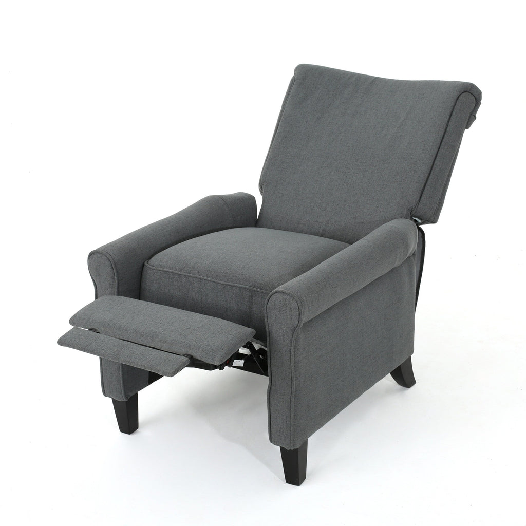 Fauteuil inclinable à dossier relevable Roomfitters avec accoudoirs roulés et siège rembourré pour salon ou bureau