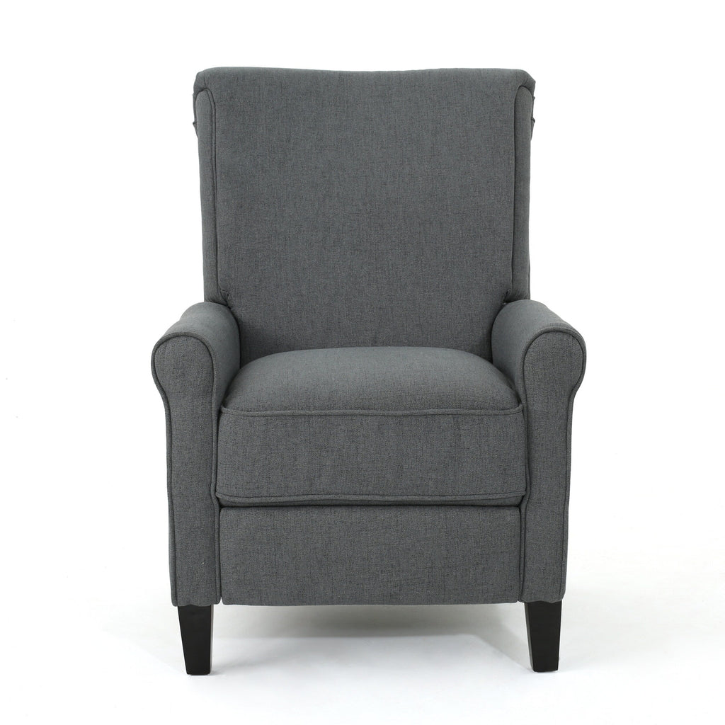 Fauteuil inclinable à dossier relevable Roomfitters avec accoudoirs roulés et siège rembourré pour salon ou bureau