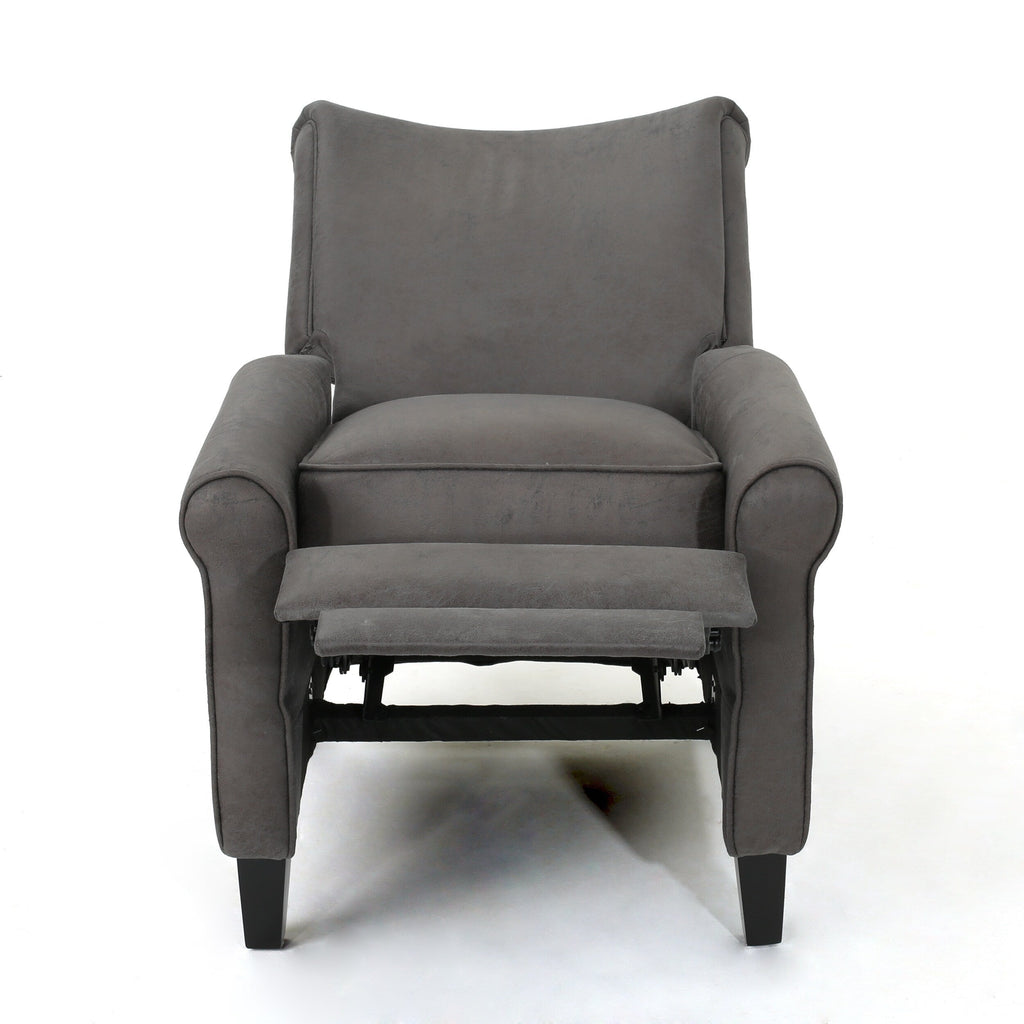 Fauteuil inclinable à dossier relevable Roomfitters avec accoudoirs roulés et siège rembourré pour salon ou bureau