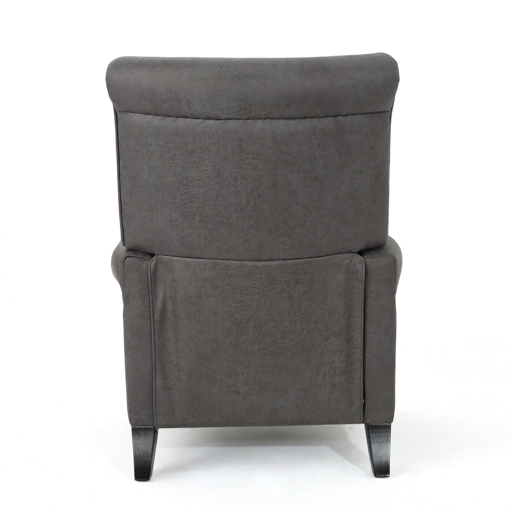 Fauteuil inclinable à dossier relevable Roomfitters avec accoudoirs roulés et siège rembourré pour salon ou bureau