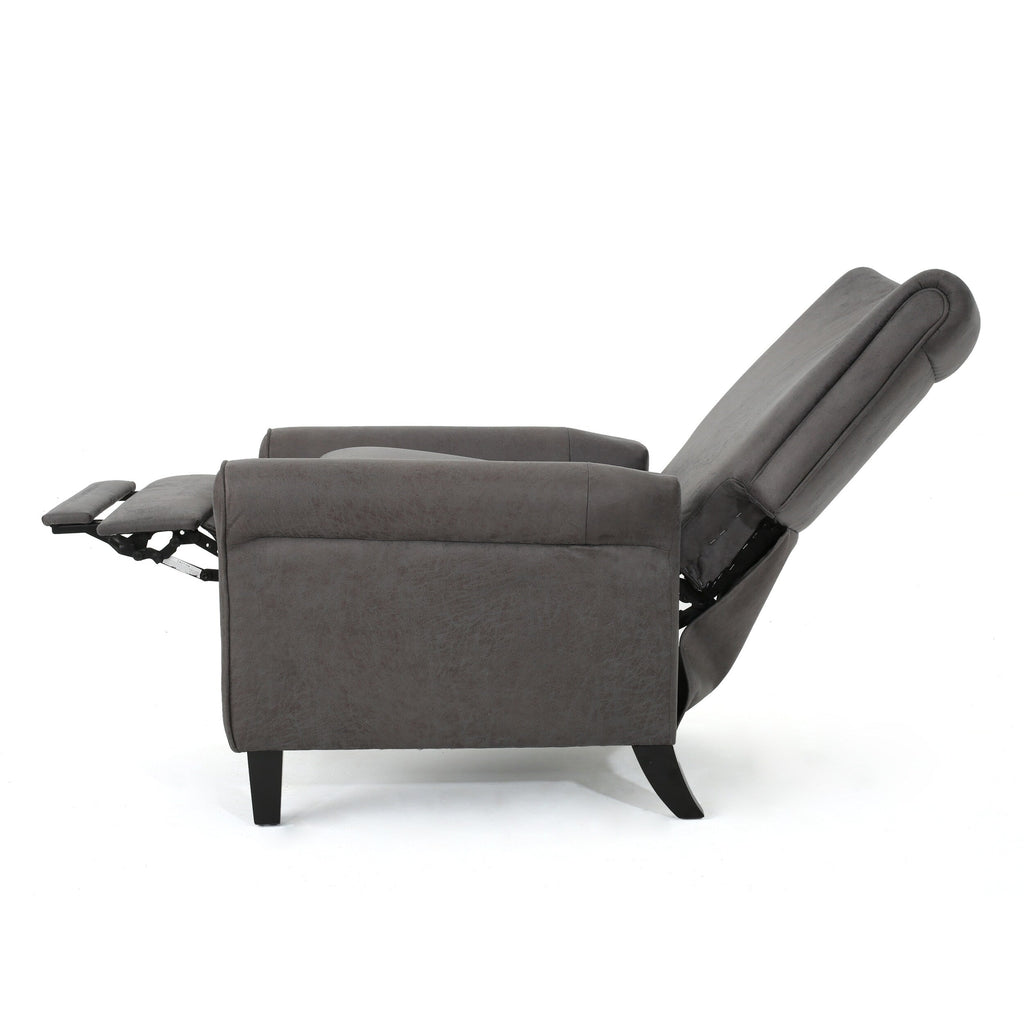 Fauteuil inclinable à dossier relevable Roomfitters avec accoudoirs roulés et siège rembourré pour salon ou bureau