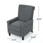 Fauteuil inclinable à dossier relevable Roomfitters avec accoudoirs roulés et siège rembourré pour salon ou bureau