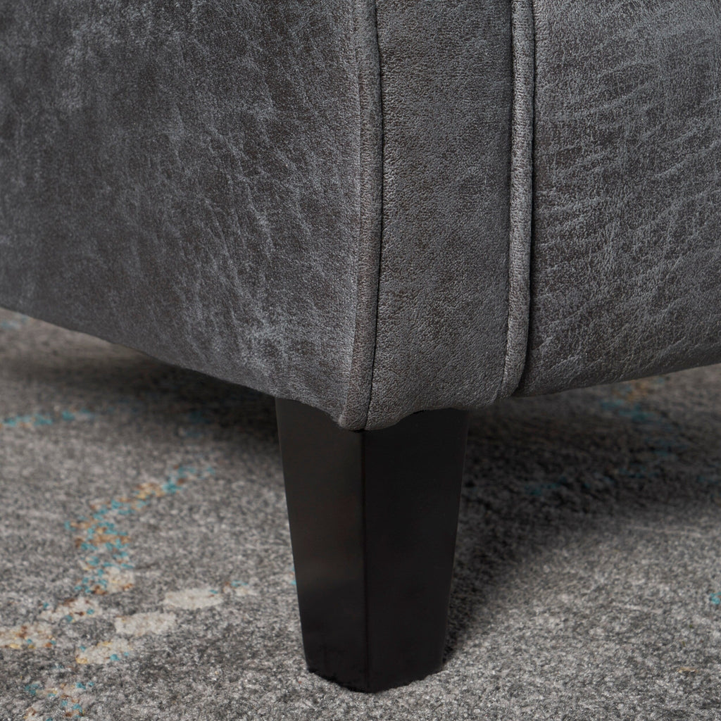 Fauteuil inclinable à dossier relevable Roomfitters avec accoudoirs roulés et siège rembourré pour salon ou bureau