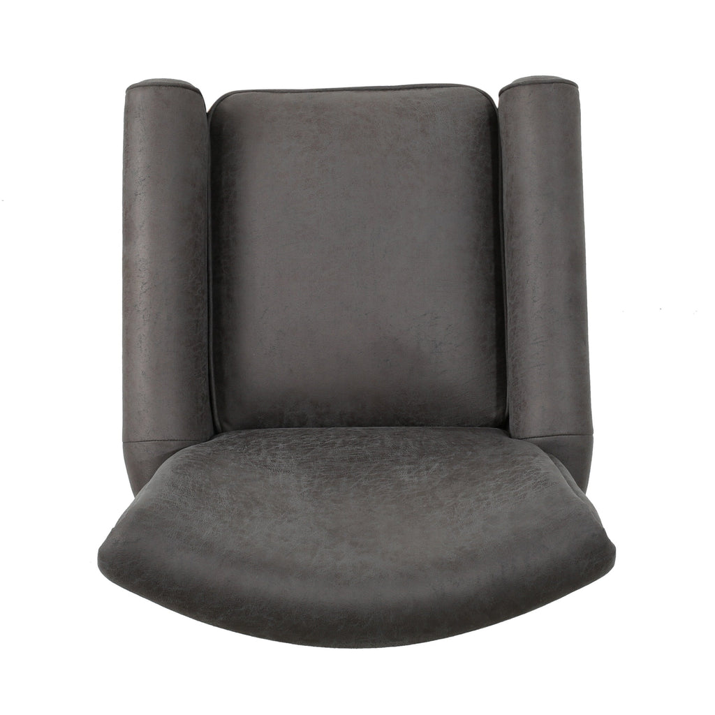 Fauteuil inclinable à dossier relevable Roomfitters avec accoudoirs roulés et siège rembourré pour salon ou bureau