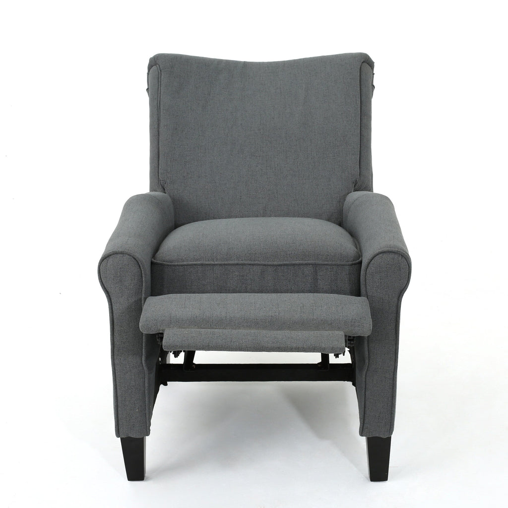 Fauteuil inclinable à dossier relevable Roomfitters avec accoudoirs roulés et siège rembourré pour salon ou bureau