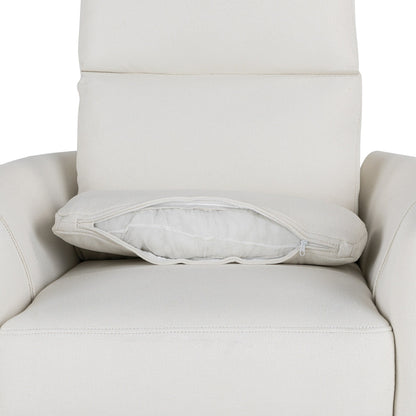 Fauteuil inclinable pivotant rembourré Roomfitters, fauteuil inclinable à bascule manuel avec deux coussins amovibles, pour salon