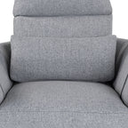 Fauteuil inclinable pivotant rembourré Roomfitters, fauteuil inclinable à bascule manuel avec deux coussins amovibles, pour salon