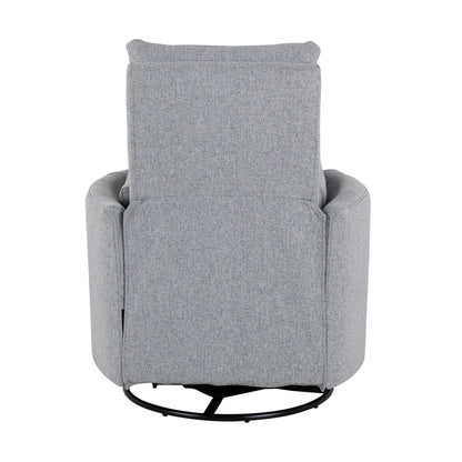 Fauteuil inclinable pivotant rembourré Roomfitters, fauteuil inclinable à bascule manuel avec deux coussins amovibles, pour salon