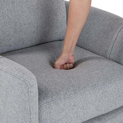 Fauteuil inclinable pivotant rembourré Roomfitters, fauteuil inclinable à bascule manuel avec deux coussins amovibles, pour salon
