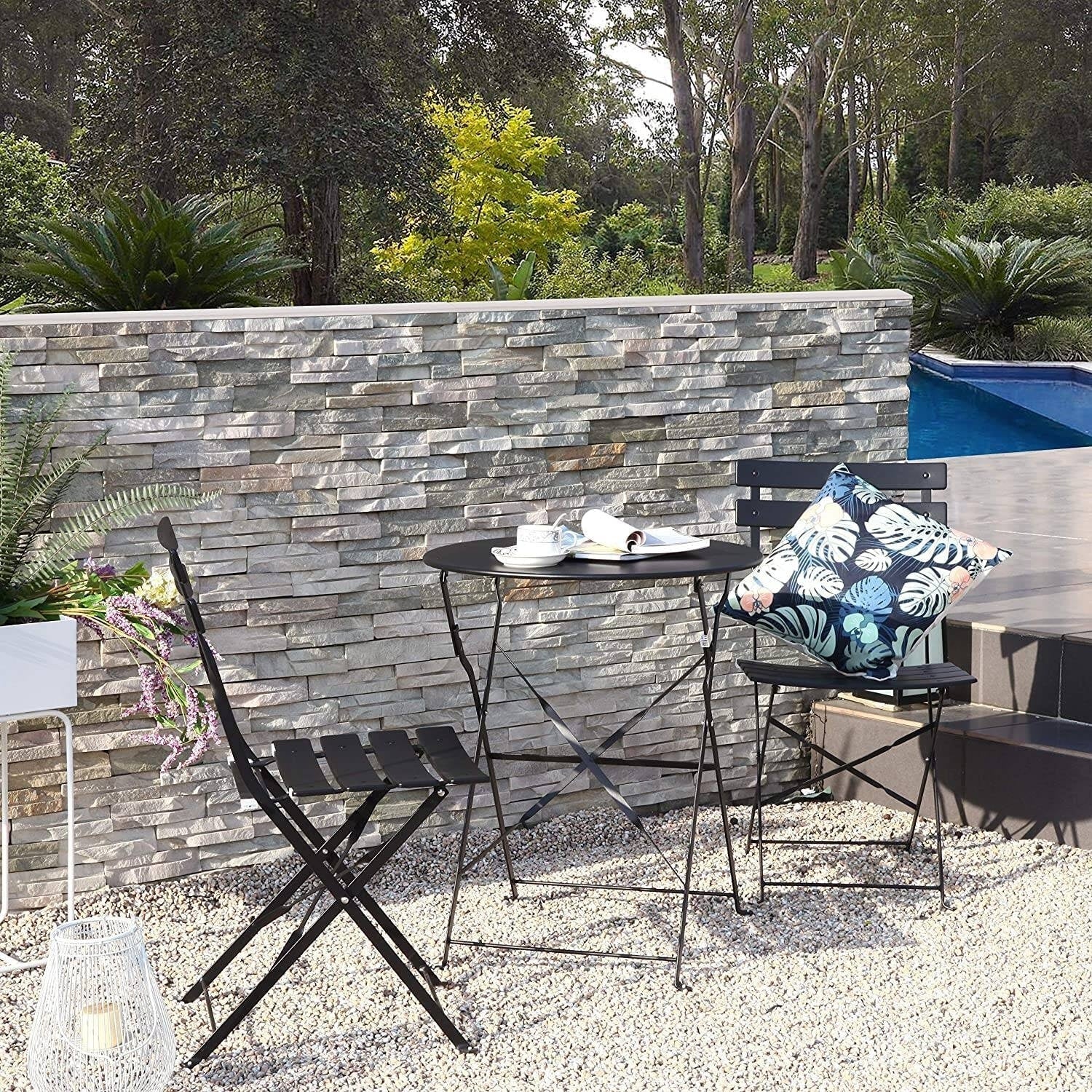 Ensemble bistro rond pour 2 personnes - 23,6 pouces de long