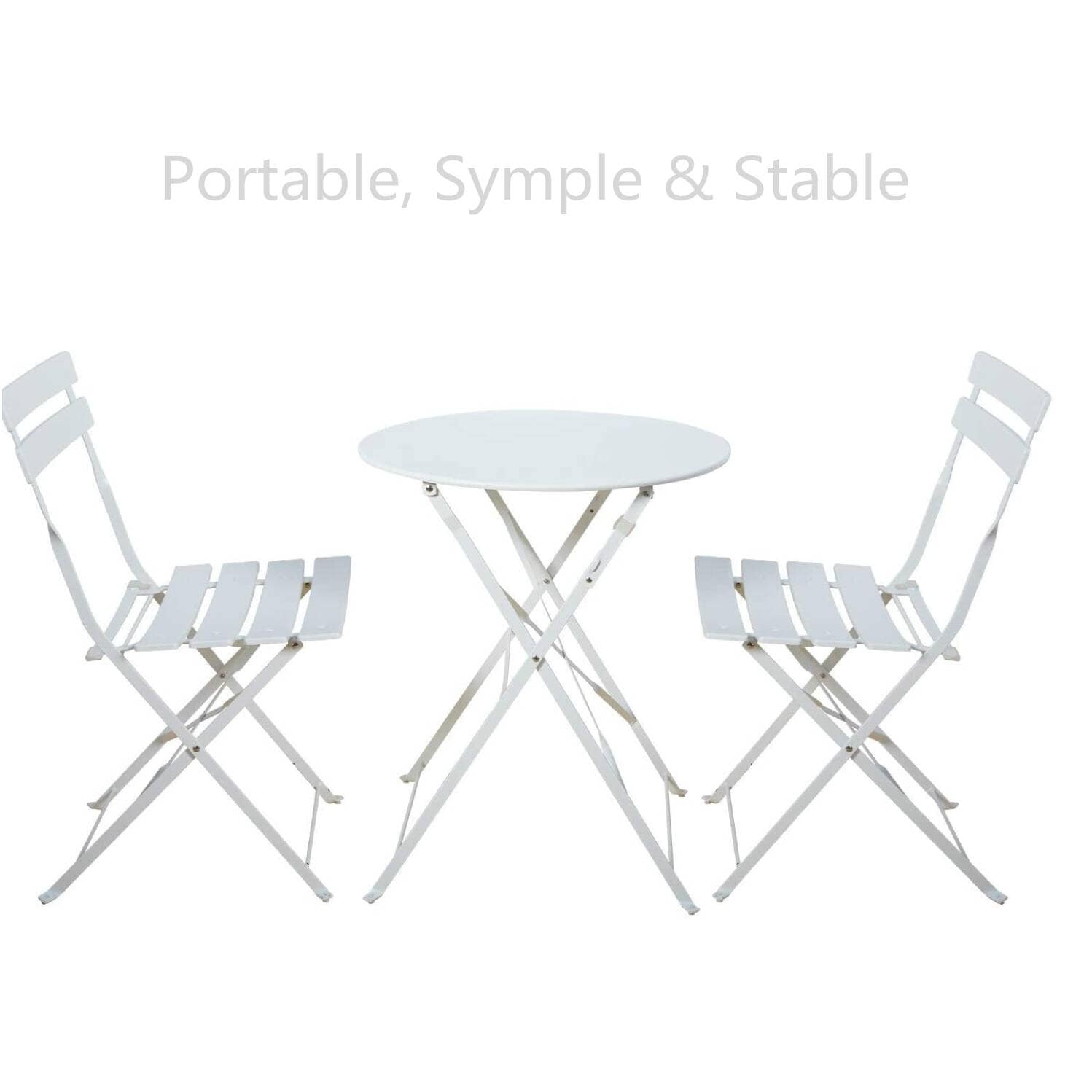 Ensemble bistro rond pour 2 personnes - 23,6 pouces de long