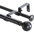 Tringle à rideau double réglable et quincaillerie de créateur à boule ronde