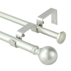 Tringle à rideau double réglable et quincaillerie de créateur à boule ronde