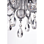 Lustre tambour à perles rondes avec cristaux suspendus