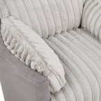 Fauteuil inclinable manuel Bocaton Wide Wale en velours côtelé de Roundhill Furniture