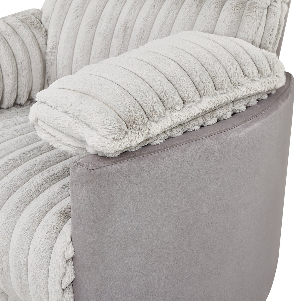 Fauteuil inclinable manuel Bocaton Wide Wale en velours côtelé de Roundhill Furniture