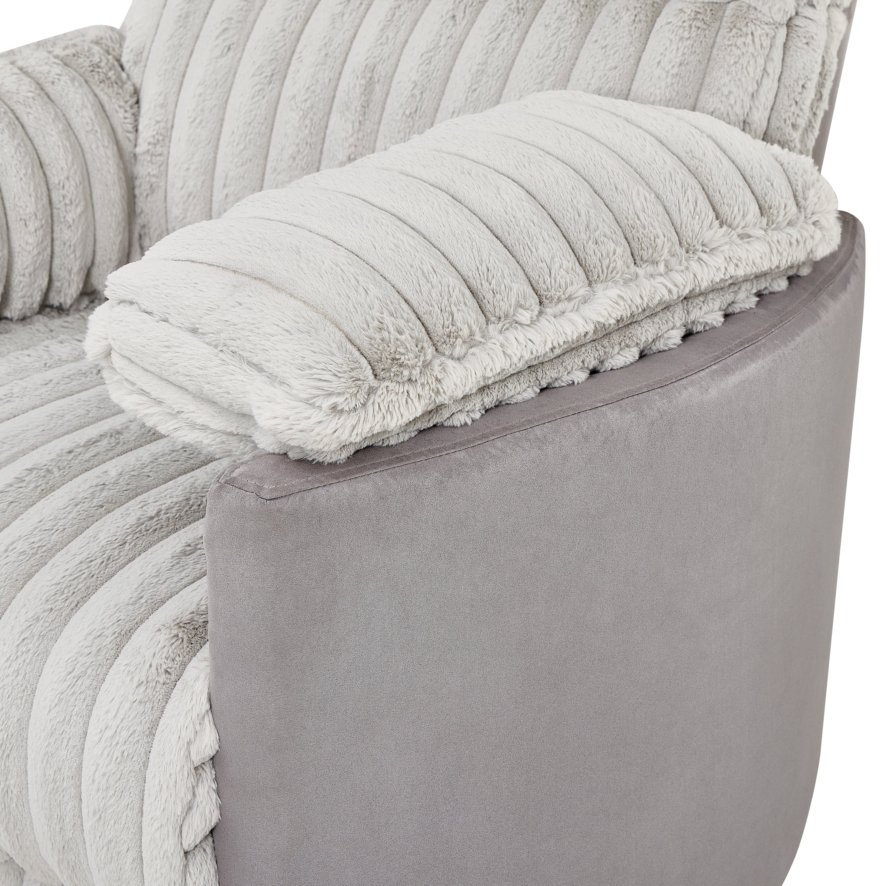 Fauteuil inclinable manuel Bocaton Wide Wale en velours côtelé de Roundhill Furniture