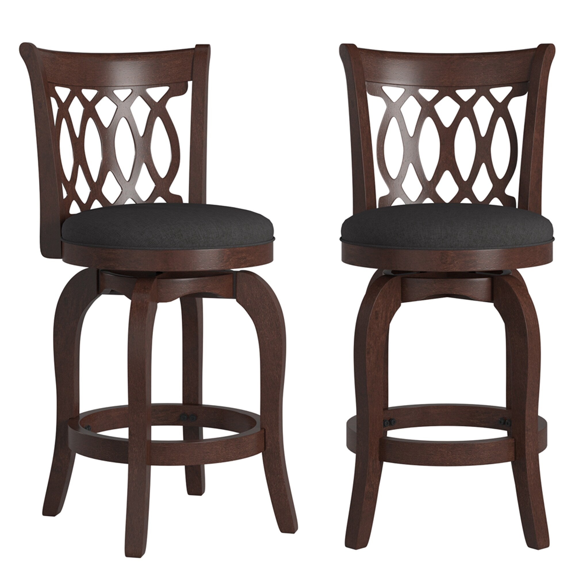 Tabouret de bar pivotant à dossier à volutes Rovinj