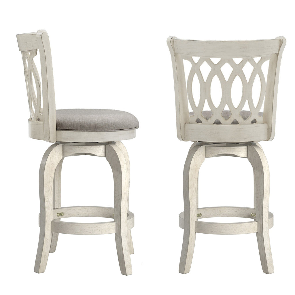 Tabouret de bar pivotant à dossier à volutes Rovinj