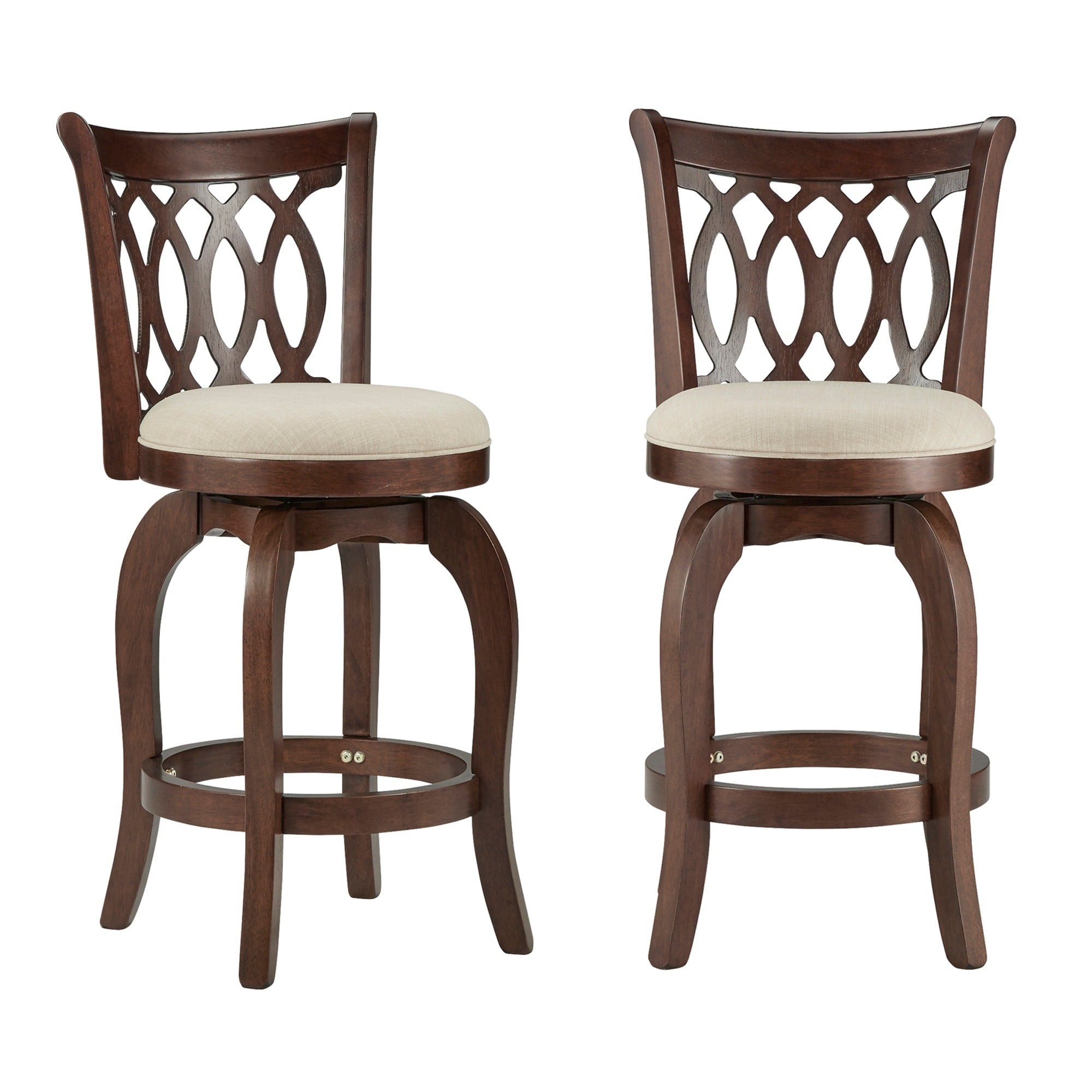 Tabouret de bar pivotant à dossier à volutes Rovinj