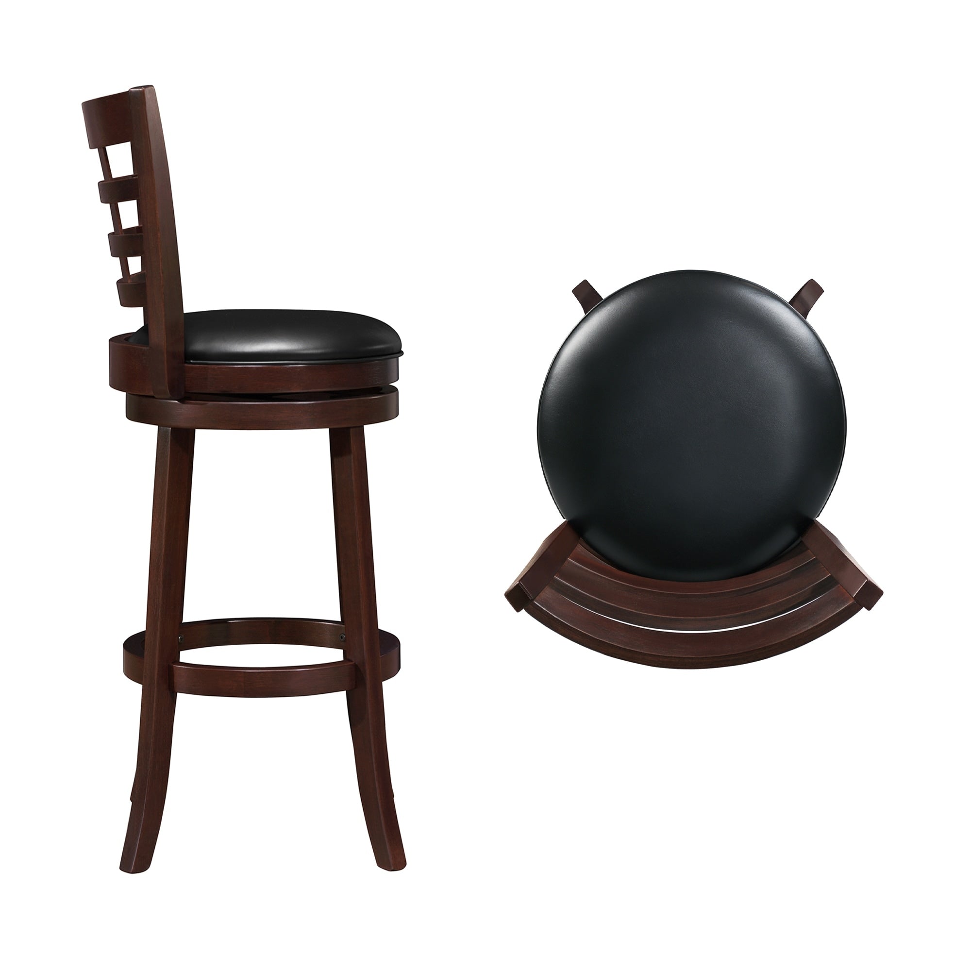 Tabouret de bar pivotant à dossier rembourré Rovinj - Tabouret de bar