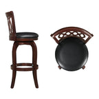 Tabouret de bar pivotant à dossier rembourré Rovinj - Tabouret de bar