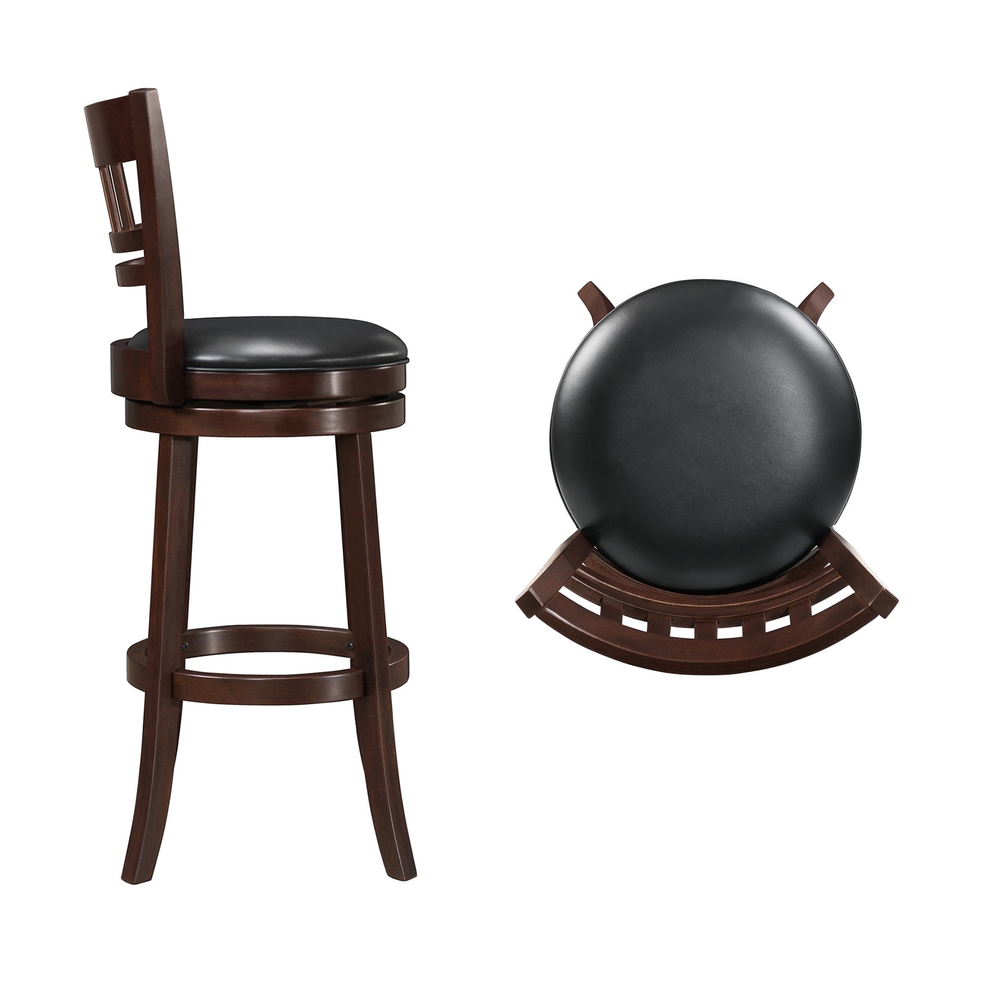 Tabouret de bar pivotant à dossier rembourré Rovinj - Tabouret de bar