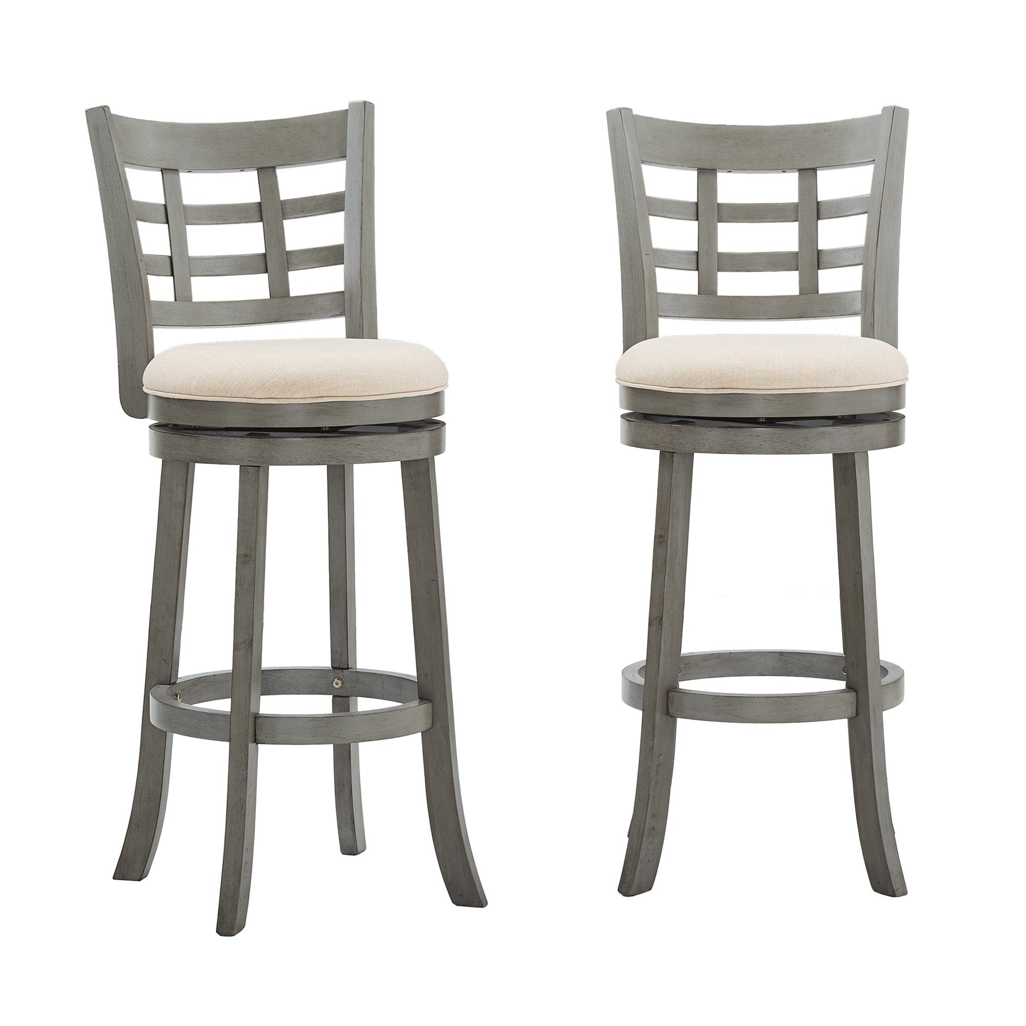 Tabouret de bar pivotant à dossier rembourré Rovinj - Tabouret de bar
