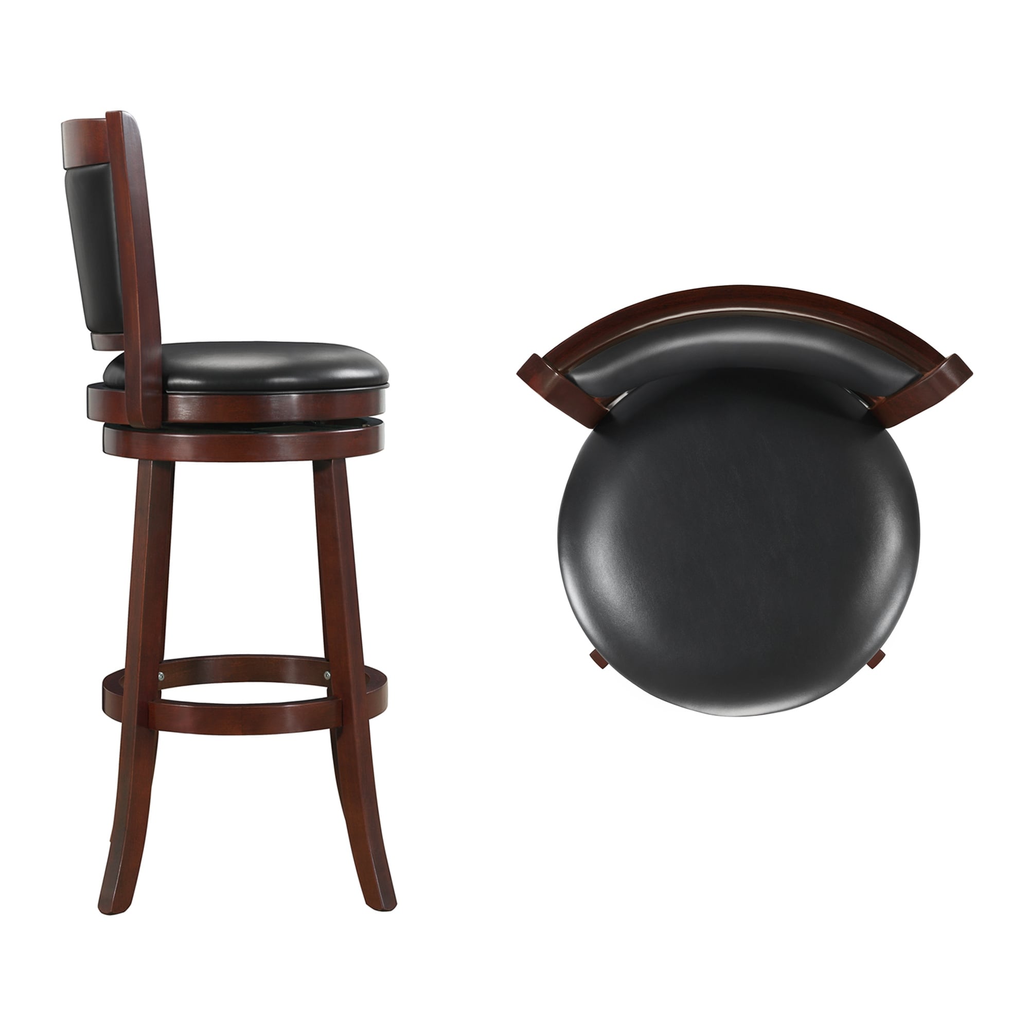 Tabouret de bar pivotant à dossier rembourré Rovinj - Tabouret de bar