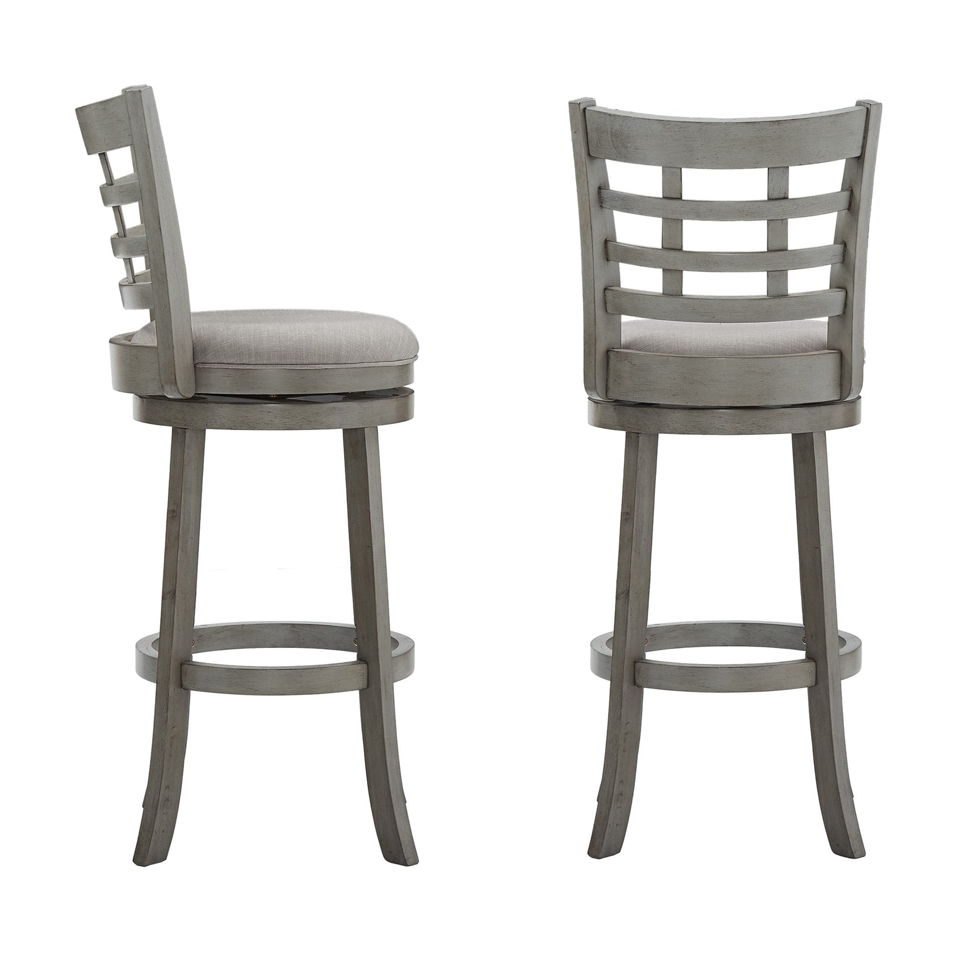 Tabouret de bar pivotant à dossier rembourré Rovinj - Tabouret de bar