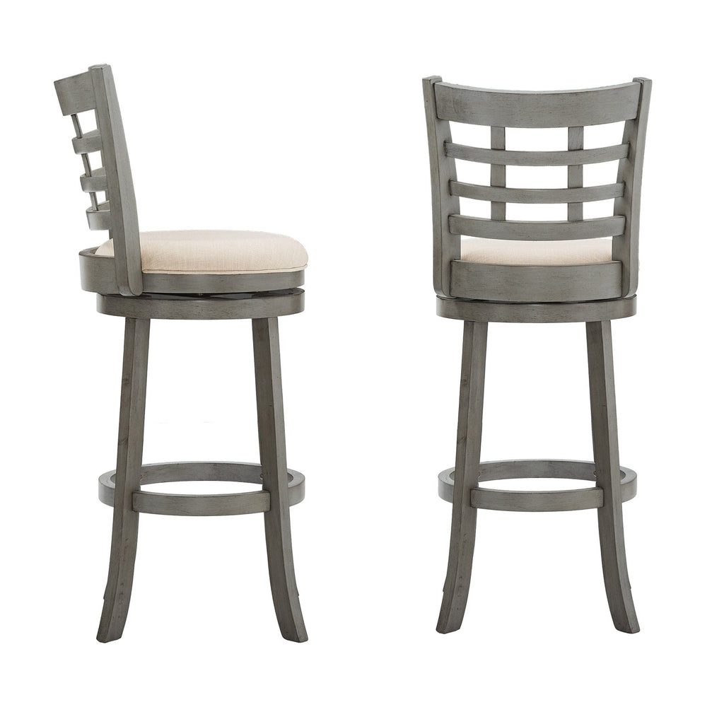 Tabouret de bar pivotant à dossier rembourré Rovinj - Tabouret de bar