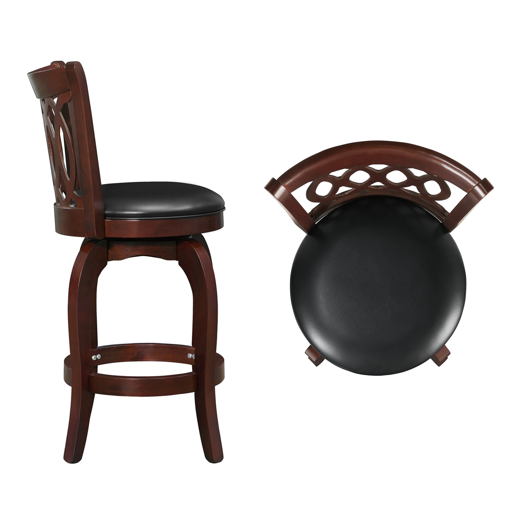 Tabouret de bar pivotant à dossier rembourré Rovinj