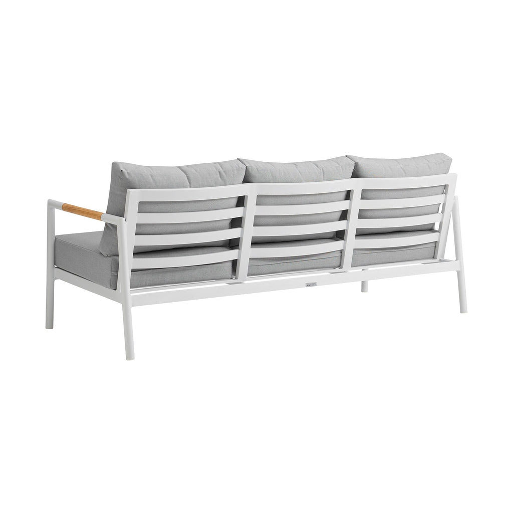 Ensemble de salon de jardin Royal 4 pièces, toutes saisons, avec sièges profonds et coussins gris
