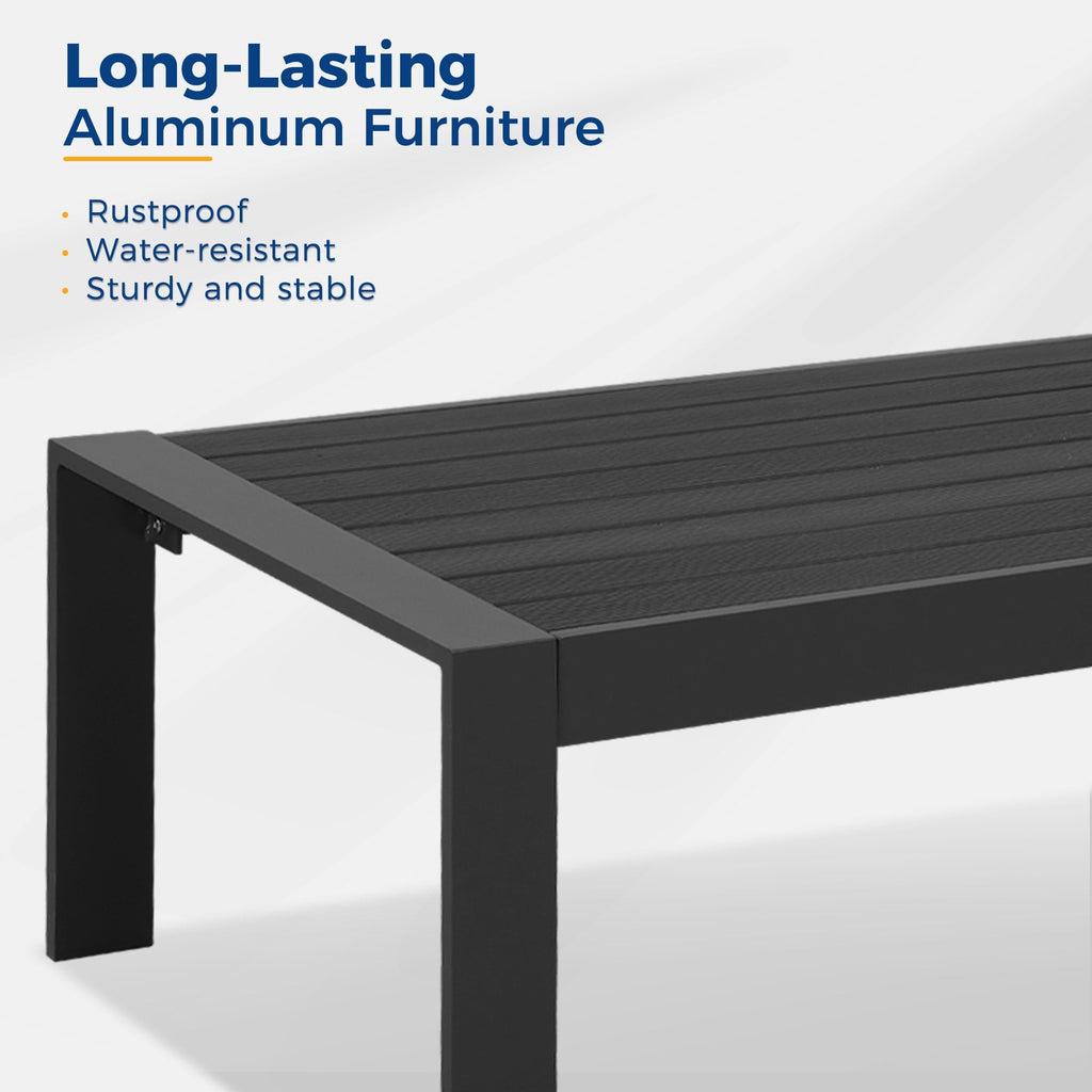 Ensemble de meubles de jardin d'extérieur en aluminium Royalcraft 4 pièces