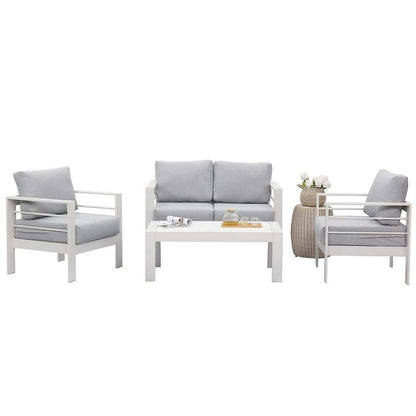Ensemble de meubles de jardin d'extérieur en aluminium Royalcraft 4 pièces