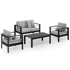 Ensemble de meubles de jardin d'extérieur en aluminium Royalcraft 4 pièces