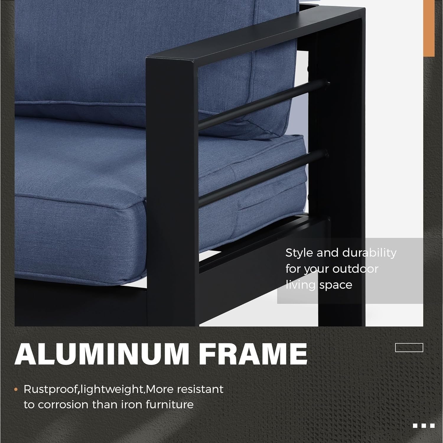 Ensemble de meubles de jardin d'extérieur en aluminium Royalcraft 4 pièces