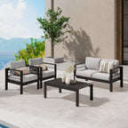 Ensemble de meubles de jardin d'extérieur en aluminium Royalcraft 4 pièces