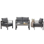 Ensemble de meubles de jardin d'extérieur en aluminium Royalcraft 4 pièces