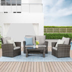 Ensemble de meubles de jardin Royalcraft 4 pièces en rotin synthétique