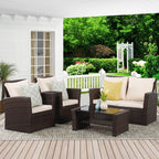 Ensemble de meubles de jardin Royalcraft 4 pièces en rotin synthétique
