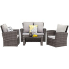 Ensemble de meubles de jardin Royalcraft 4 pièces en rotin synthétique